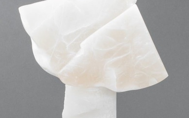 Joan Shapiro Abstract White Alabaster Sculpture