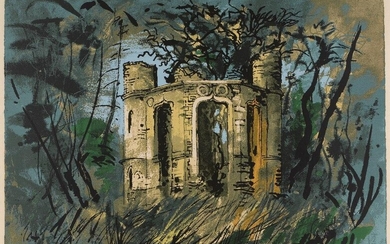 John Piper CH, British 1903-1992, Dinton Folly (Levinson 367), 1983; screenprint in colours on wove, signed and numbered 88/100 in pencil, printed at Kelpra Studio, published by Christie’s Contemporary Art, image: 49 x 69.7 cm, (unframed) (ARR)