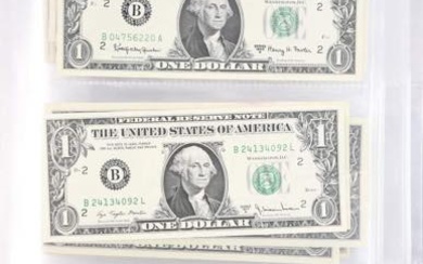Kleine Lot USA Banknoten, Federal Reserve Note, 1 Dollar 1963-2001...