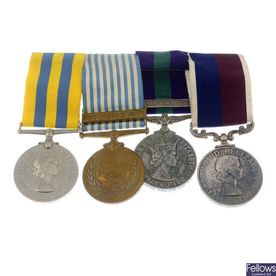 Korean & RAF group of four medals.