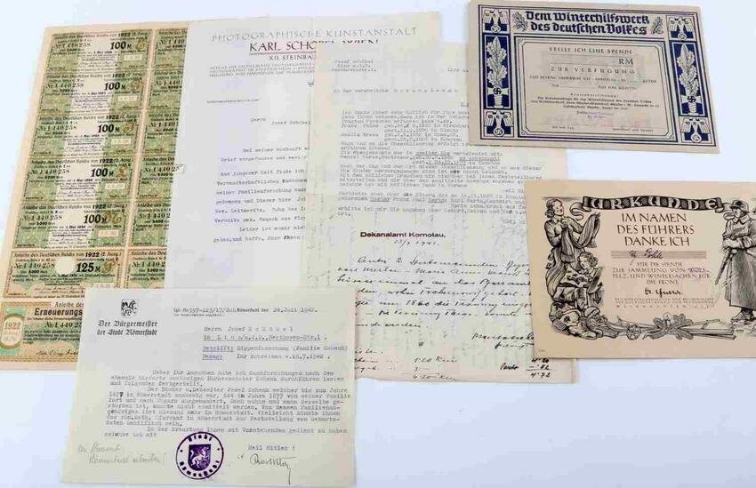 LOT OF WWII GERMAN THIRD REICH PERSONAL DOCUMENTS