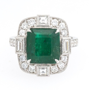 Ladies' 5.12 Carat Emerald and Diamond Ring