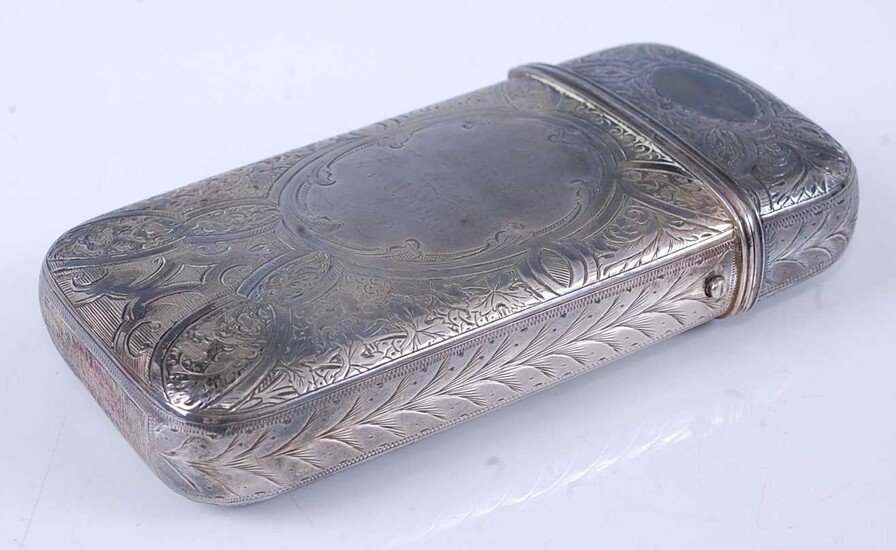 A mid-Victorian silver cigar case