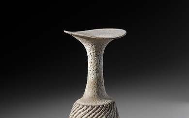 Lucie Rie, Vase with fluted body and flaring lip