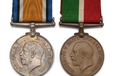 Medals (2) of Frank Johnson M.N. British War Medal 1914-1920...