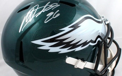 Miles Sanders Autographed Philadelphia Eagles F/S Speed Helmet-Beckett W Holo
