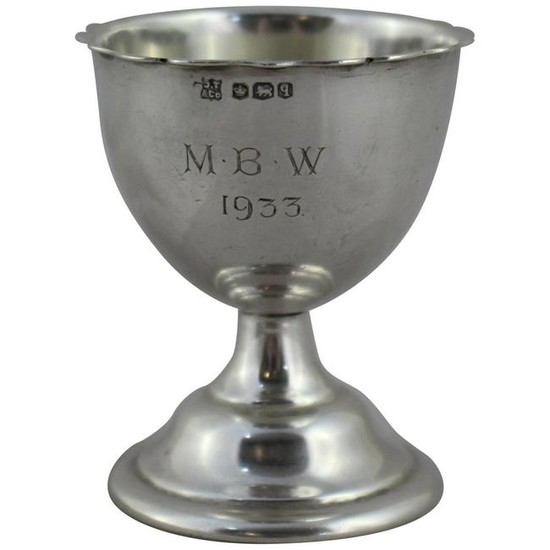 Miniature Silver Footed Cup Sheffield, 1933