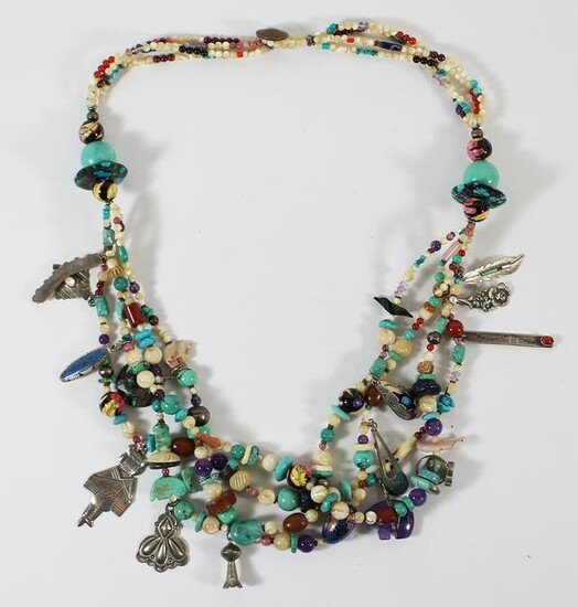 NATIVE AMERICAN FETISH NECKLACE