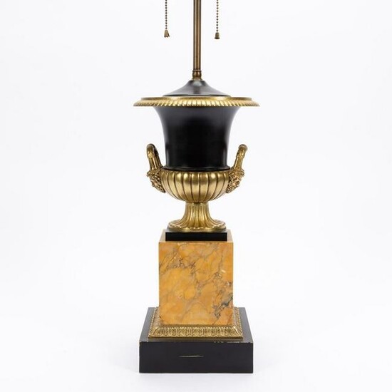 NEOCLASSICAL GILT BRONZE URN FORM TABLE LAMP