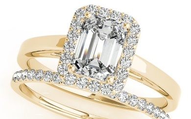 Natural 1.16 CTW Diamond Engagement Ring 14K Yellow Gold