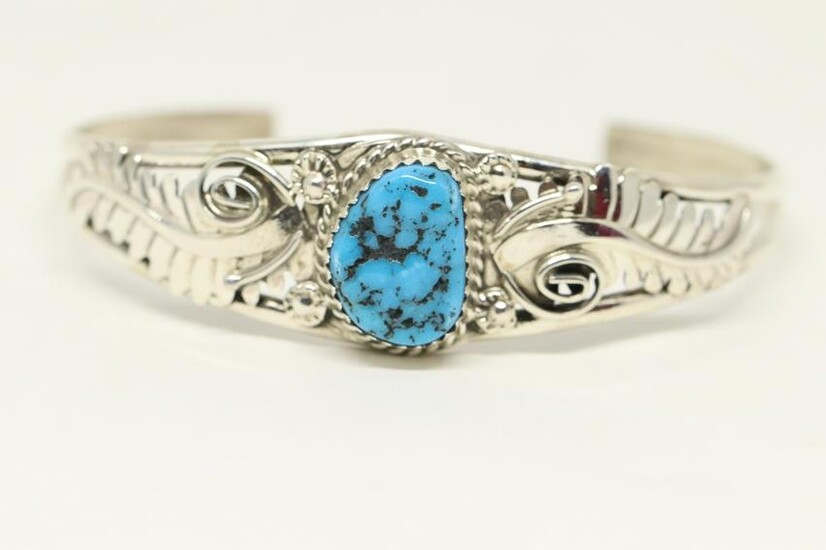 Navajo Sterling Silver Turquoise Bracelet - Renee