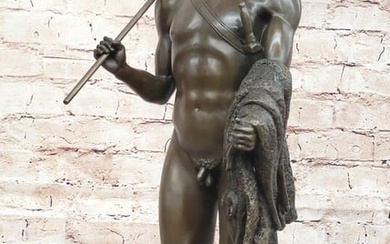 Nude Jason and the Golden Fleece Mythological Greek Bronze Sculpture Statue