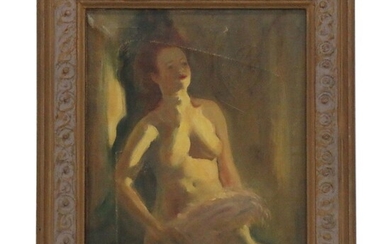 Oil Painting of Female Nude, Late 19th to Early 20th Century