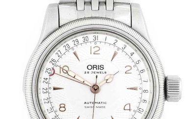 Oris: A Stainless Steel Calendar Centre Seconds Wristwatch, signed Oris,...