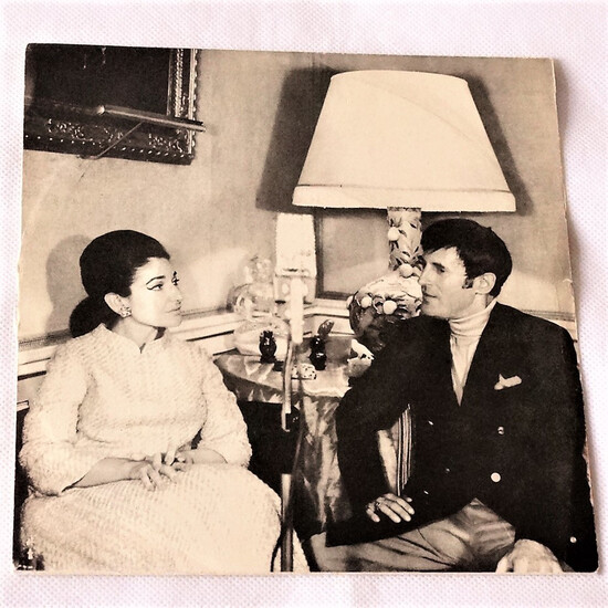 PLATE WITH INTERVIEW: MARIA CALLAS AND JACQUES BOURGEOIS; RARITY from 1968.