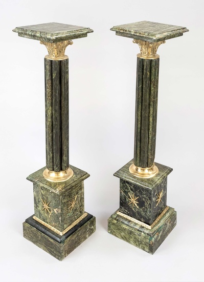 Pair of columns/postaments, 20th c.