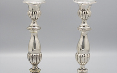 Paar Silber Kerzenleuchter / A pair of silver candlesticks, Moskau/Moscow,...