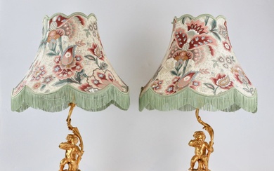 Pair of "Putti" table lamps