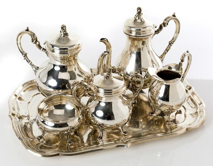 Peruvian coffee and tea set sterling silver 925