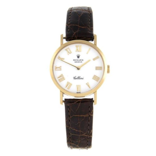 ROLEX - a lady's Cellini wrist watch. Circa 1995. 18ct
