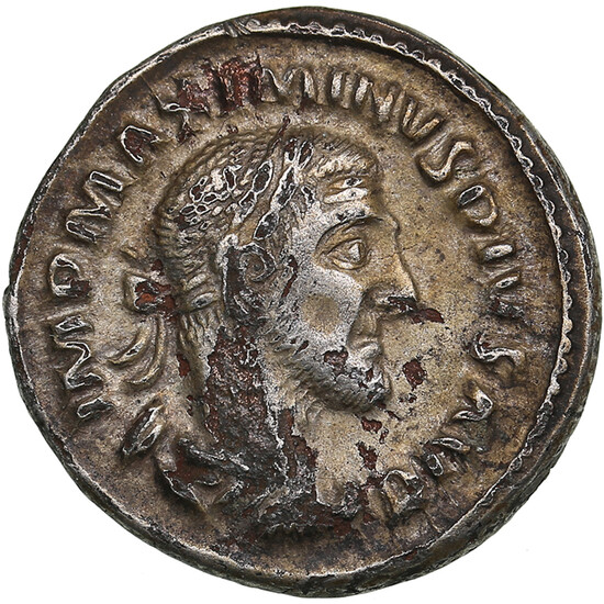 Roman Empire Fourrée Denarius - Maximinus Thrax (AD 235-238)