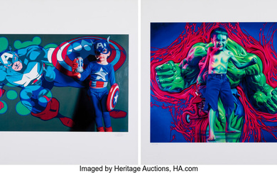 Ron English (b. 1959), Hulk Boy; Captain Kid (two works) (2007)
