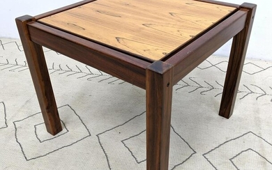Rosewood Floating Top Side Table. Mid Century Modern.