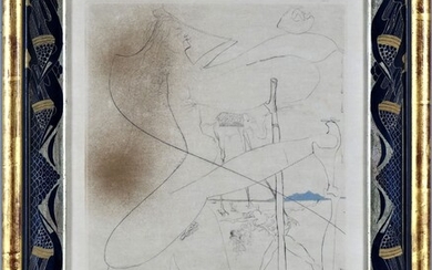 Salvador Dalí (1904-1989, Figueres) - Radierung "Venus im Pelz"