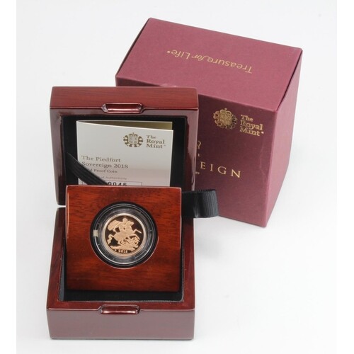 Sovereign 2018 "Piedfort" Proof FDC boxed as issued