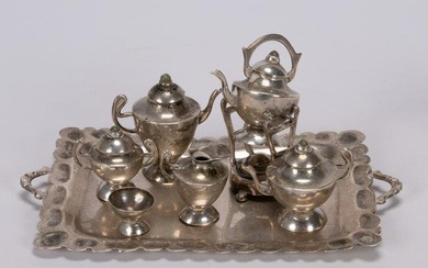 Sterling Silver Tea Set w/ Serving Tray