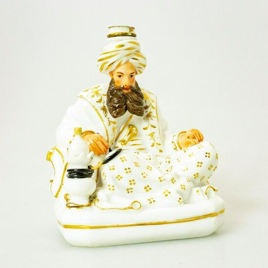 Style of Jacob Petit Figurine Container, Seated Sultan