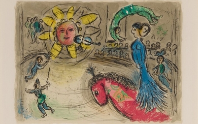 Sun with Red Horse (Mourlot 945), Marc Chagall