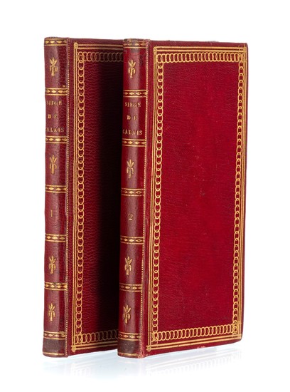 TENCIN. Le Siège de Calais, nouvelle historique. Paris, Didot, 1781. 2 vol. grand in-16°, relié en maroquin rouge, d