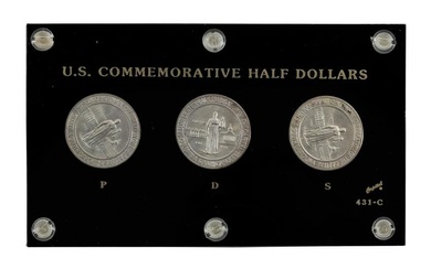 THREE 1936-P-D-S COLUMBIA SC 50 CENT COMM COINS