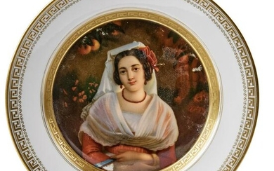 Teller mit Bildnis einer Albanerin, KPM Berlin, 1849-70