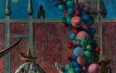 The Balloon Vendor (Luna Mexicana y los Globos), 1949,Eugene Berman
