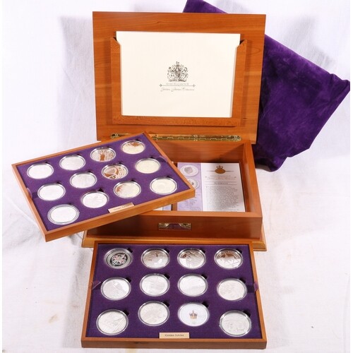 The Royal Mint Queen Elizabeth II Golden Jubilee 24 coin sil...