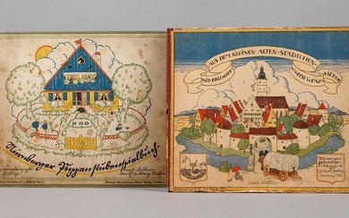 Two Nuremberg picture books with stick figures