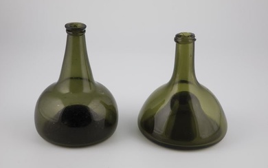 Two spherical bottles