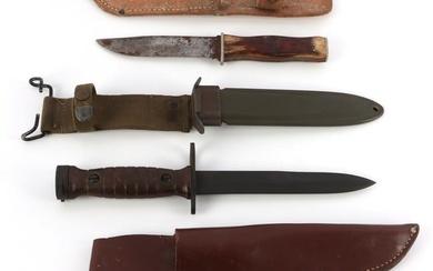 U.S. M4 FIGHTING KNIFE & M8 SCABBARD KNIFE LOT 3