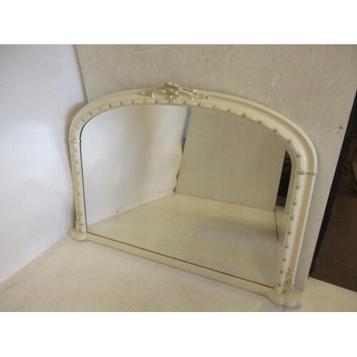 Victorian style painted over mantle mirror. W. 132cm, H. 90...