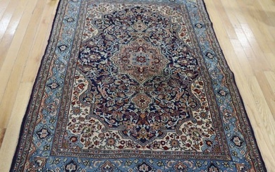 Vintage And Finely Hand Knotted Carpet.
