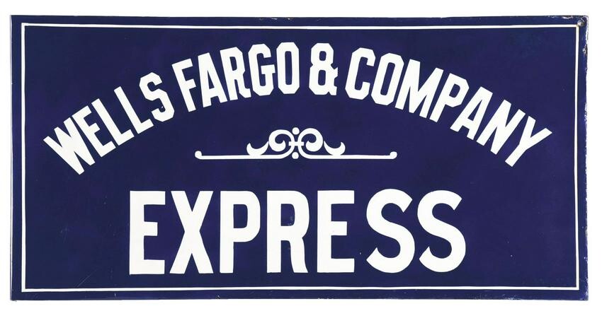 WELLS FARGO & COMPANY EXPRESS LARGE PORCELAIN FLANGE