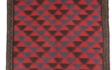 Wide Runner Rug Kilim Sumak Vintage 47X126 Tribal Oriental Flat-Weave Carpet