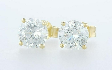 14 kt. White gold - Earrings - 2.11 ct Diamond