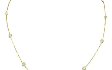14 kt. Yellow gold - Necklace - 1.00 ct Diamond