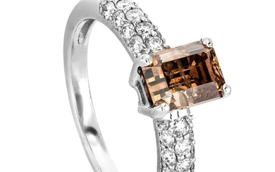 1.72 tcw Diamond Ring - 14 kt. White gold - Ring - Clarity enhanced 1.38 ct Diamond - 0.34 ct Diamonds - No Reserve Price