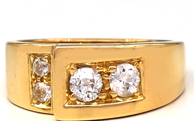 18 carati Oro giallo - Anello - 0.28 ct Diamanti Peso Totale : 8.45 g