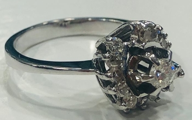 18 kt. White gold - Ring - 0.20 ct Diamond - Diamonds