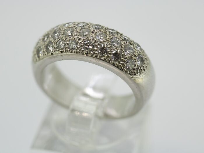 18 kt. White gold - Ring - 0.50 ct Diamond